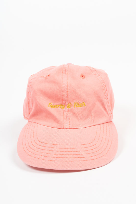 SPORTY AND RICH CLASSIC LOGO HAT PINK