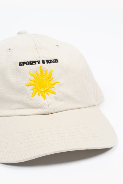 SPORTY AND RICH SUN CLUB HAT CREAM
