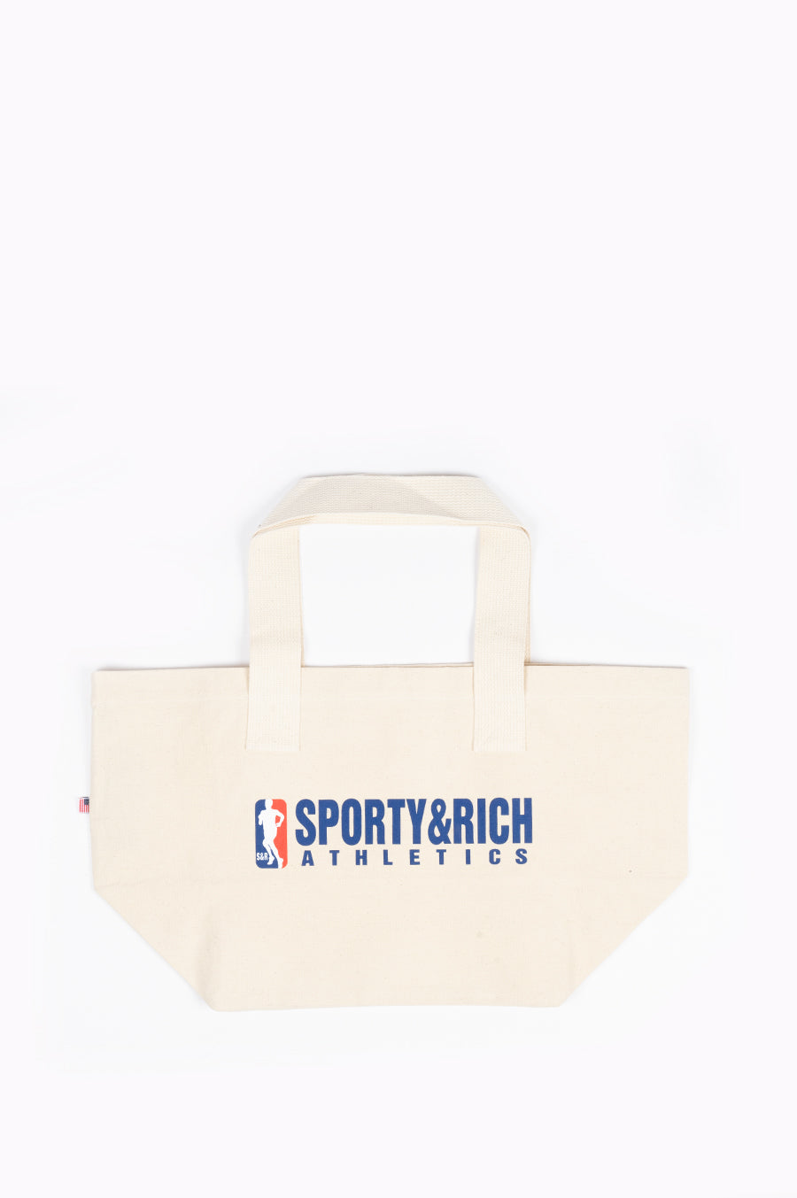SPORTY AND RICH TEAM LOGO TOTE BAG NATURAL