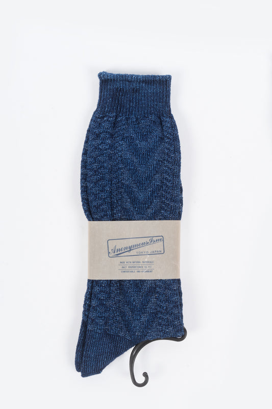 ANONYMOUS ISM JAQUARD CREW SOCK - BLENDS