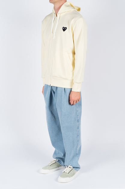 COMME DES GARCONS PLAY HOODIE JACKET IVORY – BLENDS