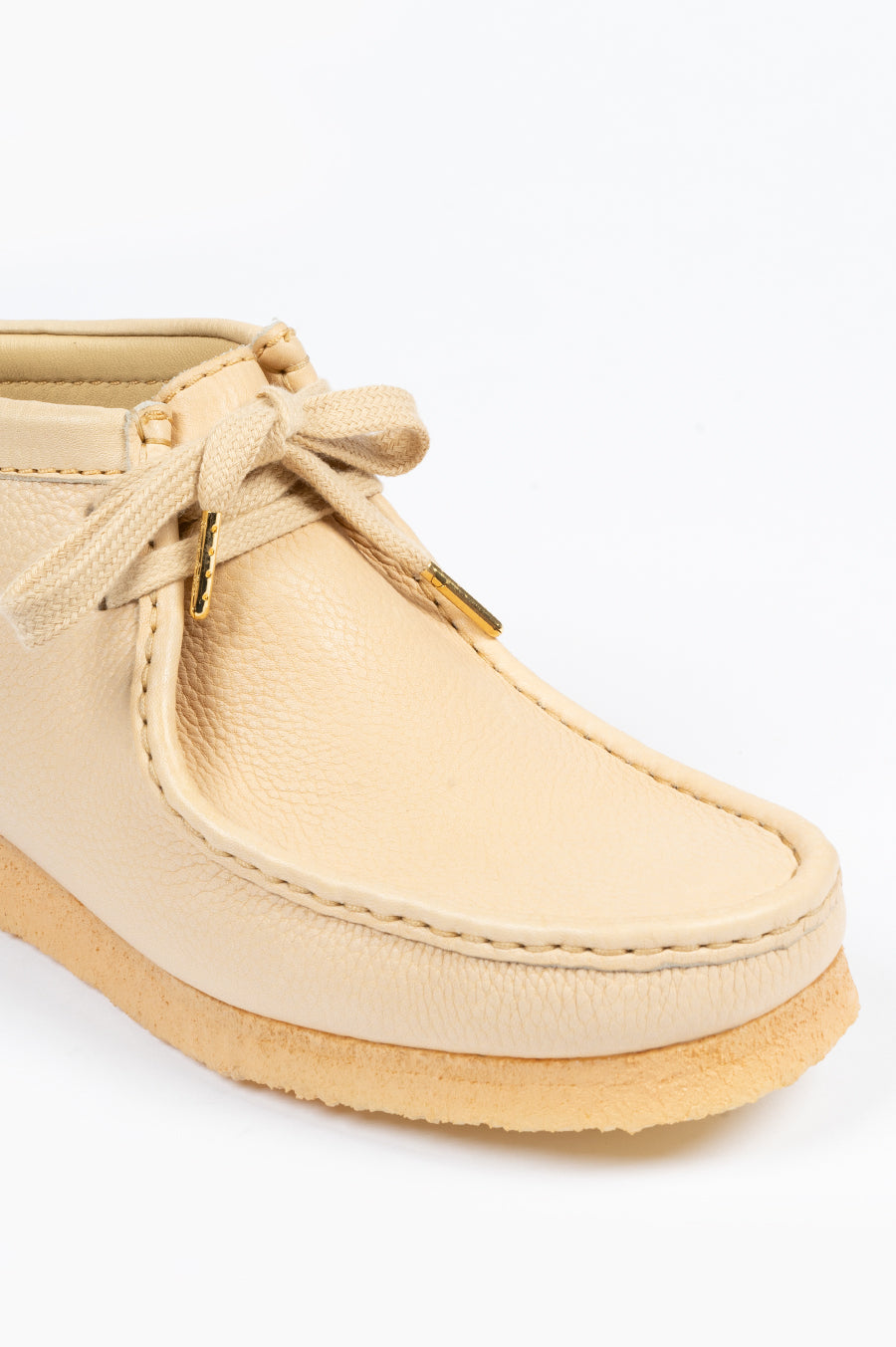 CLARKS X SPORTY & RICH WALLABEE BOOT CREAM PUFF LEATHER