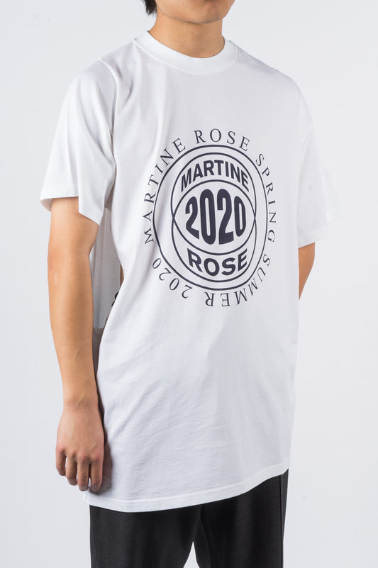MARTINE ROSE TWO-WAY TSHIRT WHITE - BLENDS