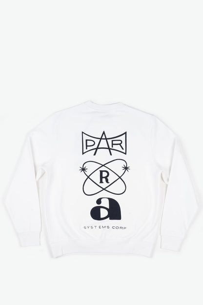 PARRA SYSTEMS LOGO CREW NECK SWEATSHIRT WHITE – BLENDS 