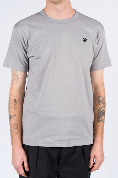 COMME DES GARCONS PLAY SS TSHIRT GREY BLACK - BLENDS