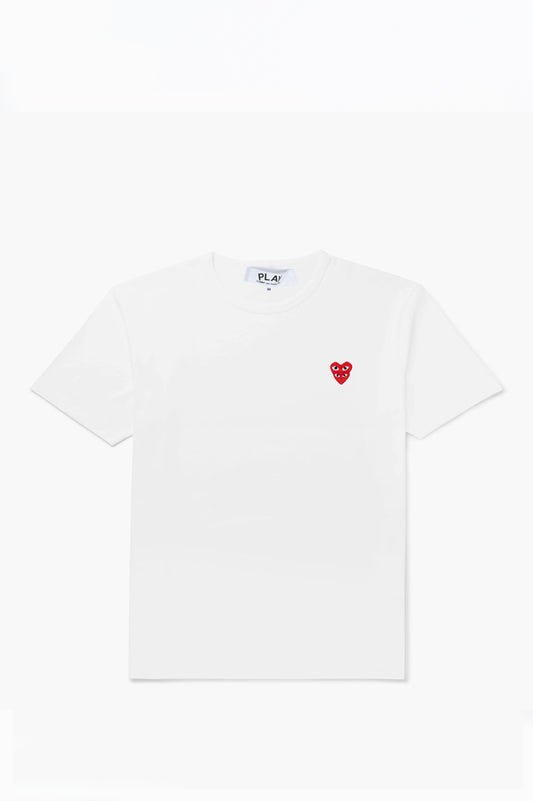 COMME DES GARCONS PLAY DOUBLE EYES T-SHIRT WHITE