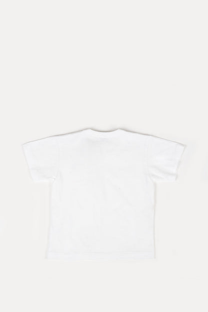 COMME DES GARCONS PLAY KIDS SS TSHIRT RED HEART WHITE