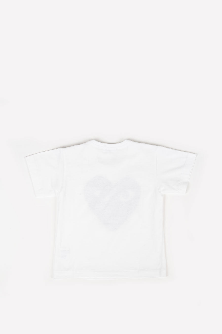 COMME DES GARCONS PLAY KIDS BLACK HEART TEE WHITE