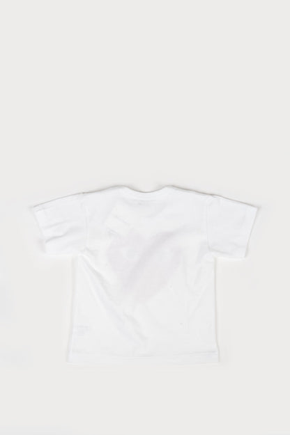 COMME DES GARCONS PLAY KIDS RED HEART TEE WHITE