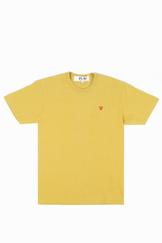 COMME DES GARCONS PLAY SMALL RED HEART T-SHIRT OLIVE