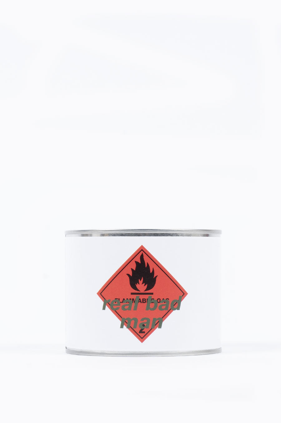 REAL BAD MAN RBM FLAMMABLE GAS CANDLE WHITE