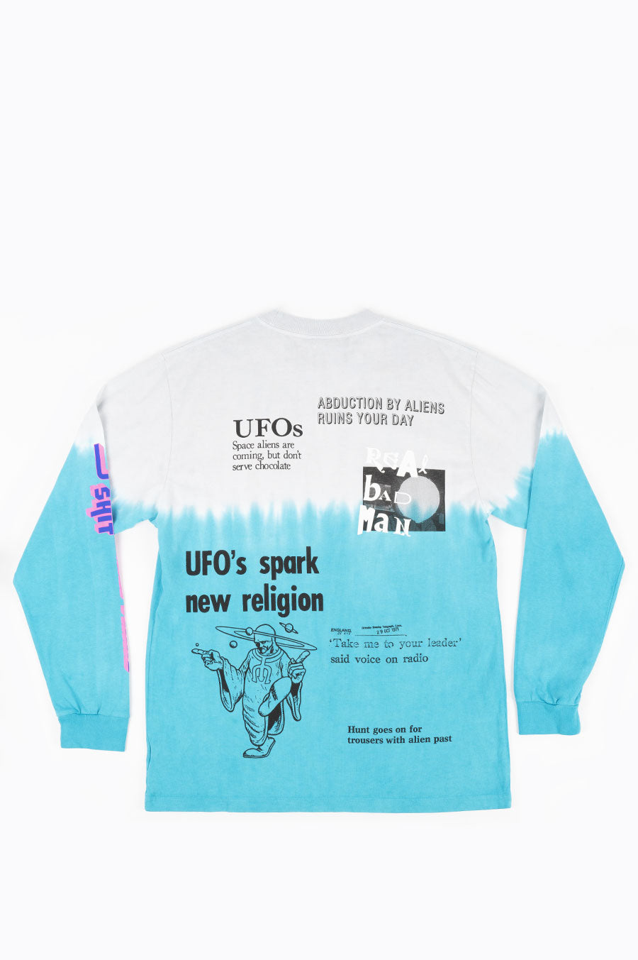 REAL BAD MAN EXTRATERRESTRIAL SHIT L/S TEE GREY BLUE