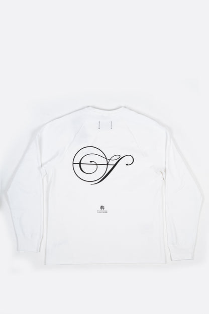 REIGNING CHAMP X JIDE OSIFESO HEAVY JERSEY NOTE LONG SLEEVE WHITE