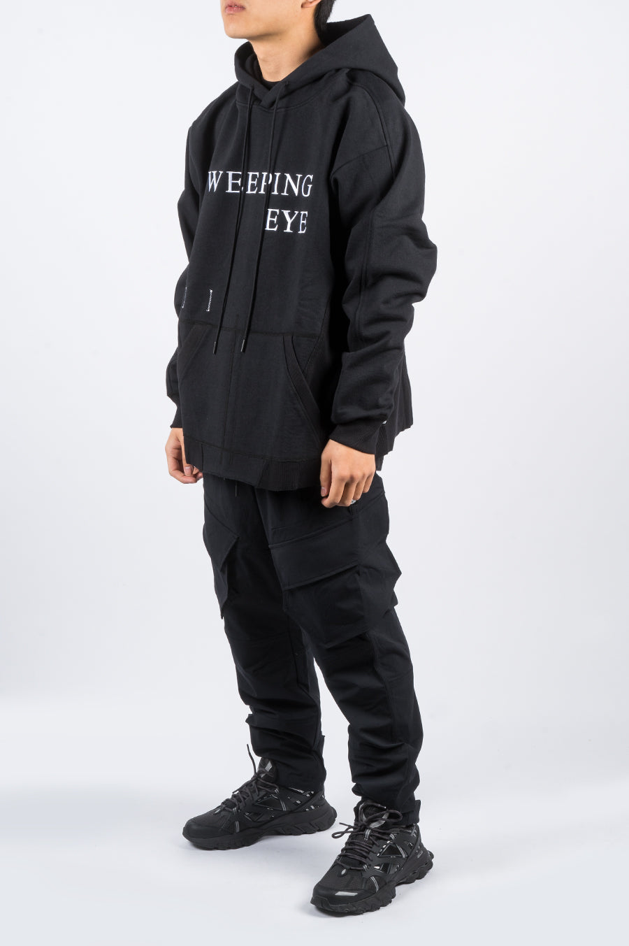 REIGNING CHAMP X JIDE OSIFESO HEAVY WEIGHT TERRY KNIT HOODIE BLACK - BLENDS