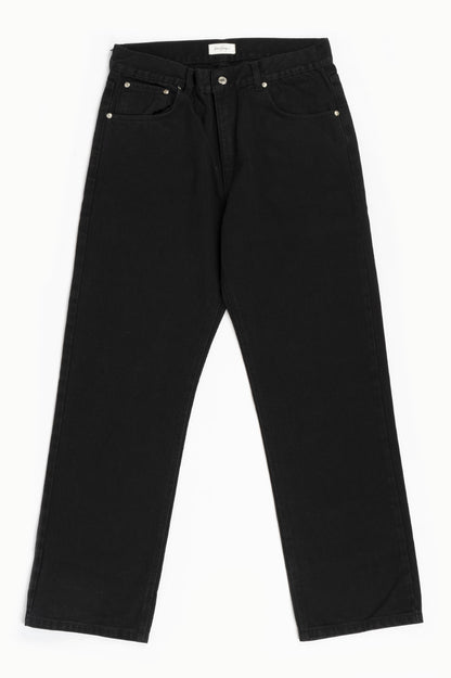 SECOND LAYER FLACO RELAXED STRAIGHT LEG BLACK STONE WASH