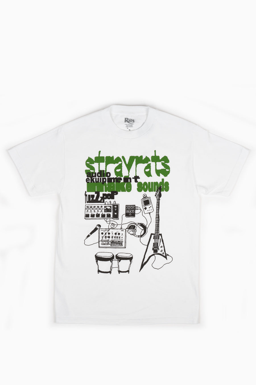 STRAY RATS AUDIO TEE WHITE – BLENDS