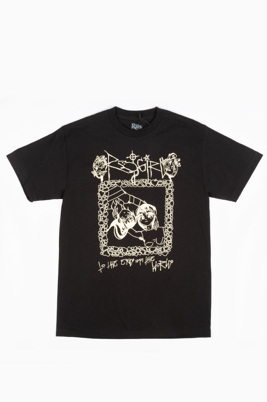 STRAY RATS TO THE END TEE BLACK