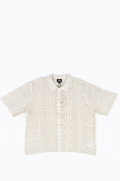 STUSSY CROCHET SHIRT M