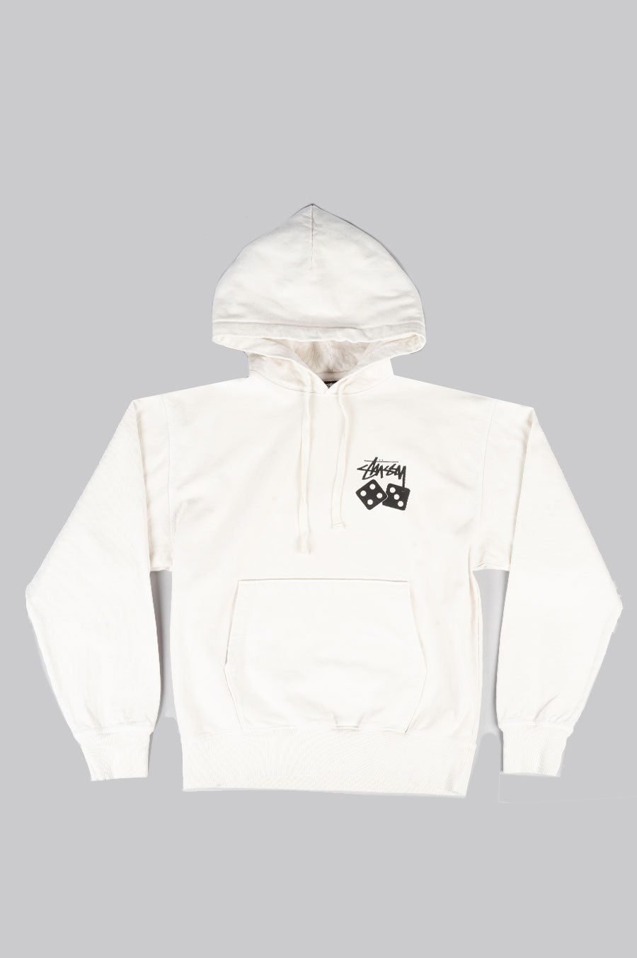 STUSSY DICE PIG. DYED HOOD NATURAL