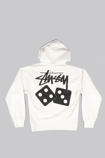 STUSSY DICE PIG. DYED HOOD NATURAL
