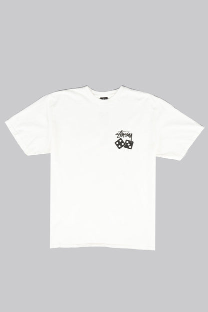 STUSSY DICE PIG. DYED TEE NATURAL