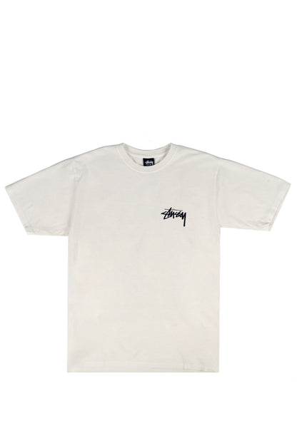 STUSSY HOW WE'RE LIVIN' PIGMENT DYED TEE NATURAL