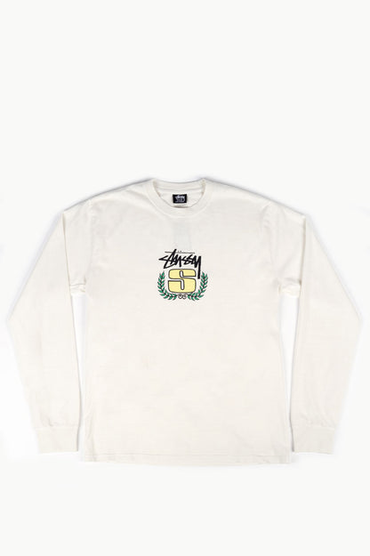 STUSSY S WREATH PIG. DYED LS TEE NATURAL