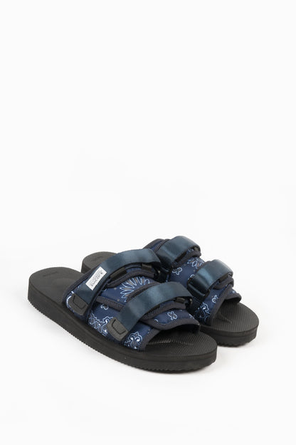 SUICOKE MOTO-CAB SANDAL NAVY BANDANA